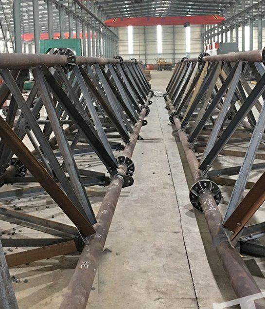 Hanging wire beam trial assembly