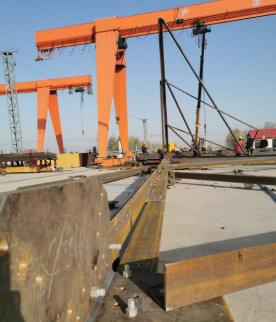 500kv angle steel tower trial installation