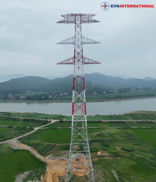 Electricity of Vietnam（EVN）-Supply of steel towers and construction of the transmission line – 500kV Lao Cai – Vinh Yen Transmission Line Project 