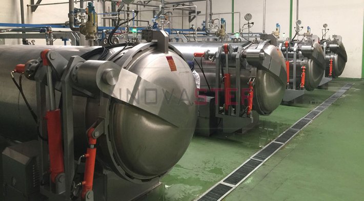 Retortas de agua pulverizada para esterilización de productos en bolsa