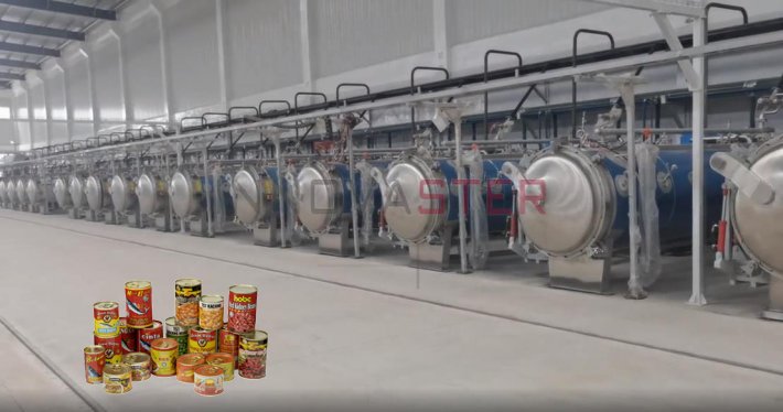 Retortas de vapor y aire para fiambres enlatados