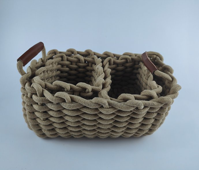 Bolsa de almacenamiento tejida con cuerda de algodón 2