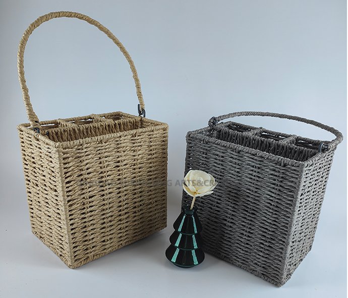 Paper rope woven storage basket