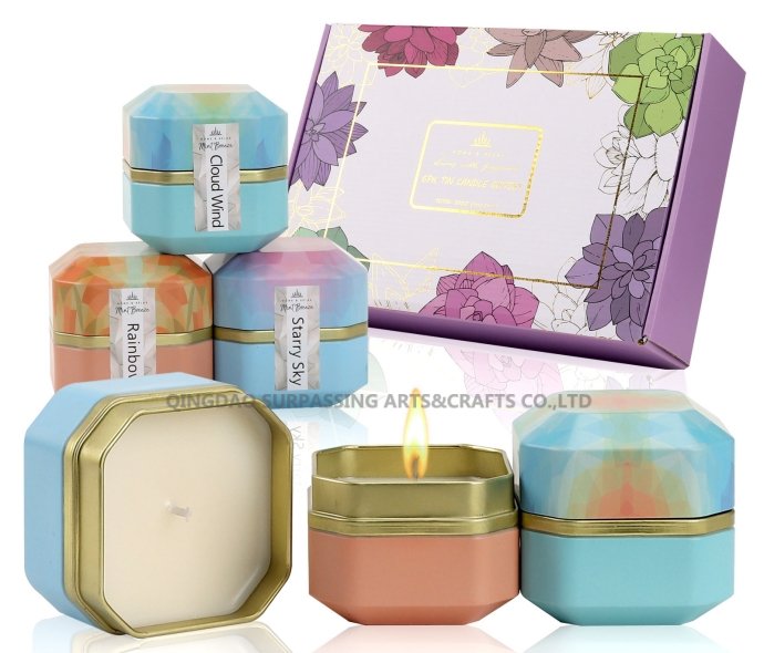 C24T0100 scented tin candle soy wax