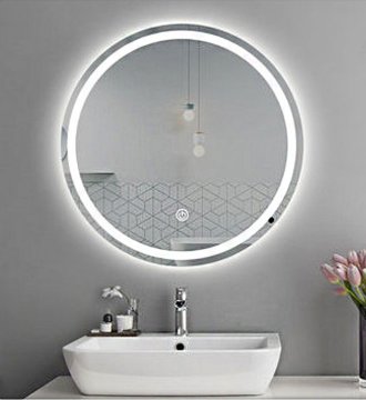 Bathroom with LED Illuminated Mirrors