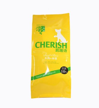 Pet food packaging bag